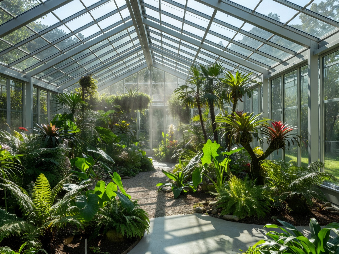 Modern glasshouse planting in the Biodiversity Garden at Padua’s Orto Botanico
